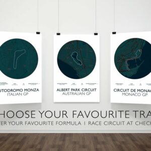 CHOOSE YOUR OWN - Grand Prix Track Map Formula 1 Wall Print/Poster Art from the F1 Posters & Prints store collection.