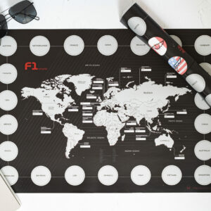 F1 Map Of The World - 2024 Calendar now available, Scratch Off Formula 1 Circuits, Gift for him, Birthday, Christmas, Formula One from the F1 Posters & Prints store collection.