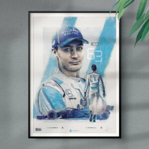 George Russell, Williams Racing Formula 1 Wall Art – Limited edition of 250 from the F1 Posters & Prints store collection.