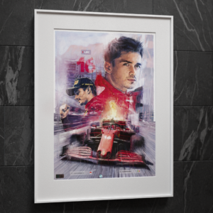 Charles Leclerc, Scuderia Ferrari Formula 1 Wall Art – Limited edition of 250 F1 Posters & Prints by AJ_Wellburn