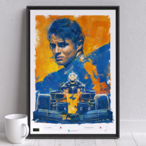 Lando Norris, McLaren – Artist signed run of 250 from the F1 Posters & Prints store collection.