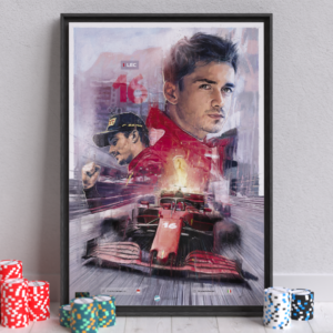 Charles Leclerc, Scuderia Ferrari Formula 1 Wall Art – Limited edition of 250 F1 Posters & Prints by AJ_Wellburn