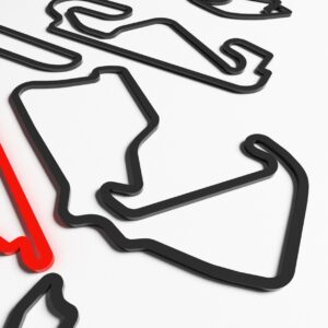 F1 Circuits Laser cut track wall art or desk decoration - with 2x FREE GIFTS  by Cherrymade