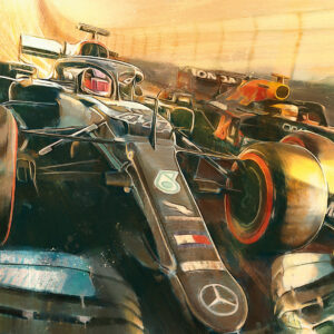 Lewis Hamilton Mercedes F1 Team Poster - Unlimited Run F1 Posters & Prints by AJ_Wellburn