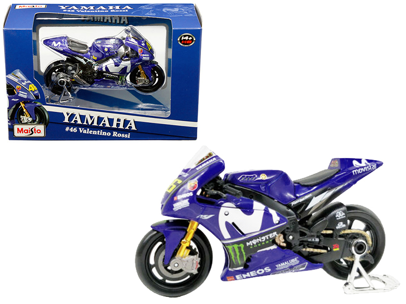 Yamaha YZR-M1 #46 Valentino Rossi Blue 1/18 Diecast Motorcycle Model by Maisto Automotive