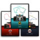 Formula 1 Custom Driver and Circuit poster