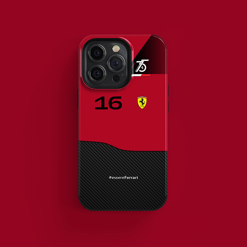 Scuderia Ferrari F1-75 livery Charles Leclerc Phone case from the F1 Phone Cases store collection.