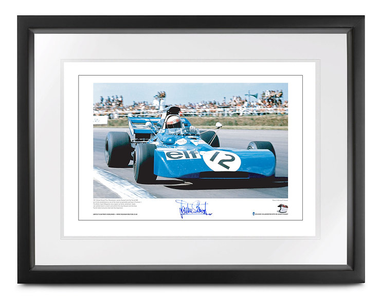 Tyrrell 003 Lithographic Print, signed Sir Jackie Stewart, Formula 1 World Champion from the F1 Posters & Prints store collection.