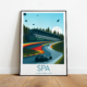 Spa poster, F1 Belgian Grand Prix, Belgian Grand Prix artwork, Spa print , Fan art, Black frame