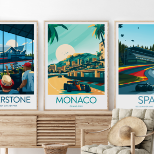 Monaco poster, Monaco artwork, Circuit de Monaco , Grand Prix, F1 collection, Black frame F1 Posters & Prints by ToucanArtwork