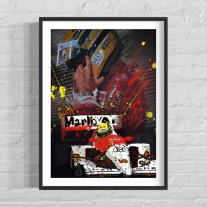 F1 Ayrton Senna & car print A3 Limited edition poster Formula one wall decor 2022 formula 1 from the F1 Posters & Prints store collection.