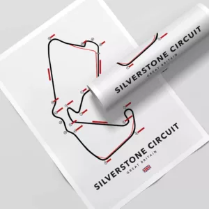 Silverstone British Racing Circuit Print  by Pit Lane Prints