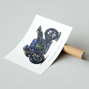 Valentino Rossi Yamaha YZR-M1 MotoGP Bike Print  by Pit Lane Prints