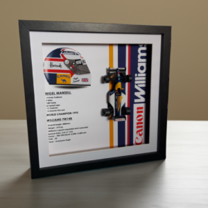 Nigel Mansell Williams FW14B Helmet Artwork Box Frame 1/43 Diecast Car Panini F1 Posters & Prints by ScuderiaGP