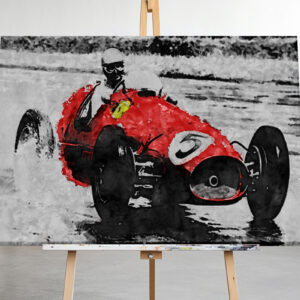 Alberto Ascari Abstract F1 Mixed Media Canvas Print From An Original Paitning Formula 1 Prints Formula One Wall Art Fine Artwork Motorsport Limited Edition from the F1 Posters & Prints store collection.