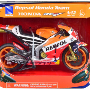 Honda RC213V Motorcycle #93 Marc Marquez "Repsol Honda Team" MotoGP (2015) 1/12 Diecast Model by New Ray by Diecast Mania