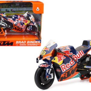 KTM RC16 Motorcycle #33 Brad Binder MotoGP "Red Bull KTM Factory Racing" 1/12 Diecast Model by New Ray by Diecast Mania