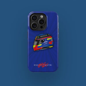 Oscar Piastri 2024 Helmet Edition Phone Case from the F1 Phone Cases store collection.