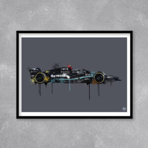 Lewis Hamilton 2023 Mercedes F1 print - Various Sizes. F1 gifts, Formula 1 Wall Art, Formula 1 poster, F1 artwork, Motorsport gift F1 Posters & Prints by Fueled.art