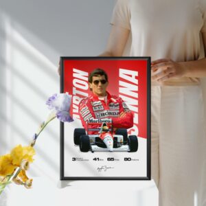 Ayrton Senna Poster, F1, Formula 1, McLaren, F1 Merch, Poster, Print, Wall Art, McLaren Racing, Formula 1 Poster F1 Posters & Prints by Laurel Wreath Studios