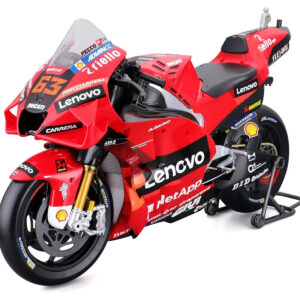 Ducati Desmosedici GP #63 Francesco Bagnaia "Ducati Lenovo Team" Rider Champion "MotoGP World Championship" (2022) 1/6 Diecast Motorcycle Model by Maisto by Diecast Mania