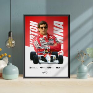 Ayrton Senna Poster, F1, Formula 1, McLaren, F1 Merch, Poster, Print, Wall Art, McLaren Racing, Formula 1 Poster F1 Posters & Prints by Laurel Wreath Studios