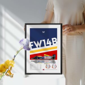 Williams FW14B Poster, F1, Formula 1, Williams Racing, F1 Merch, Poster, Print, Wall Art, Nigel Mansell F1 Posters & Prints by Laurel Wreath Studios