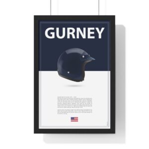 Dan Gurney Racing Helmet Framed from the F1 Posters & Prints store collection.