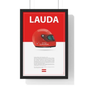 Niki Lauda Racing Helmet Framed from the F1 Posters & Prints store collection.