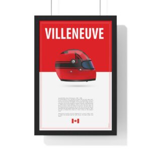 Gilles Villeneuve Racing Helmet Framed from the F1 Posters & Prints store collection.