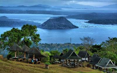 A scenic view of Taal Volcano in Philippines