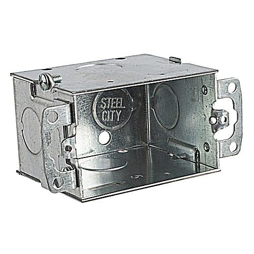 Thomas & Betts 52 Galvanized Steel 1-Gang Gangable Switch Box 2-Inch x ...