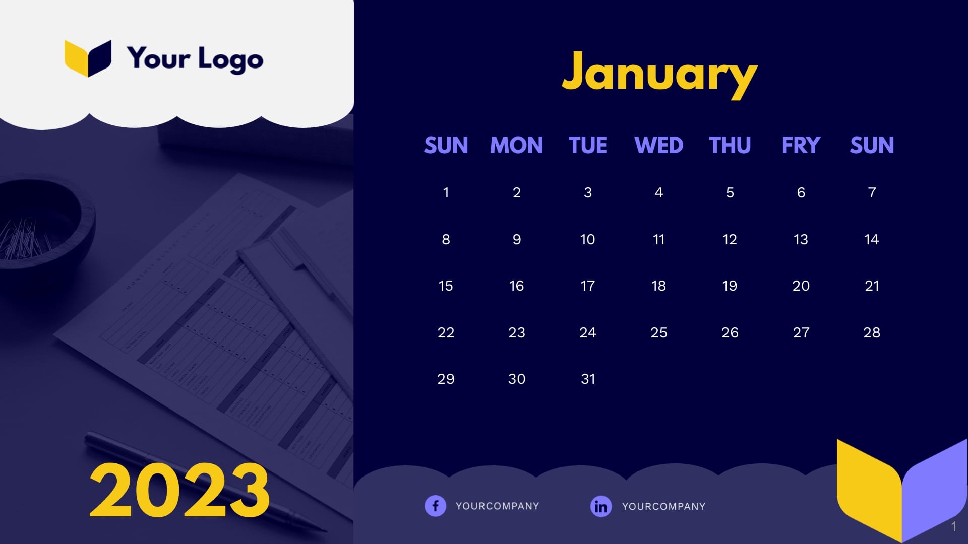 Accounting Firm Calendar Template