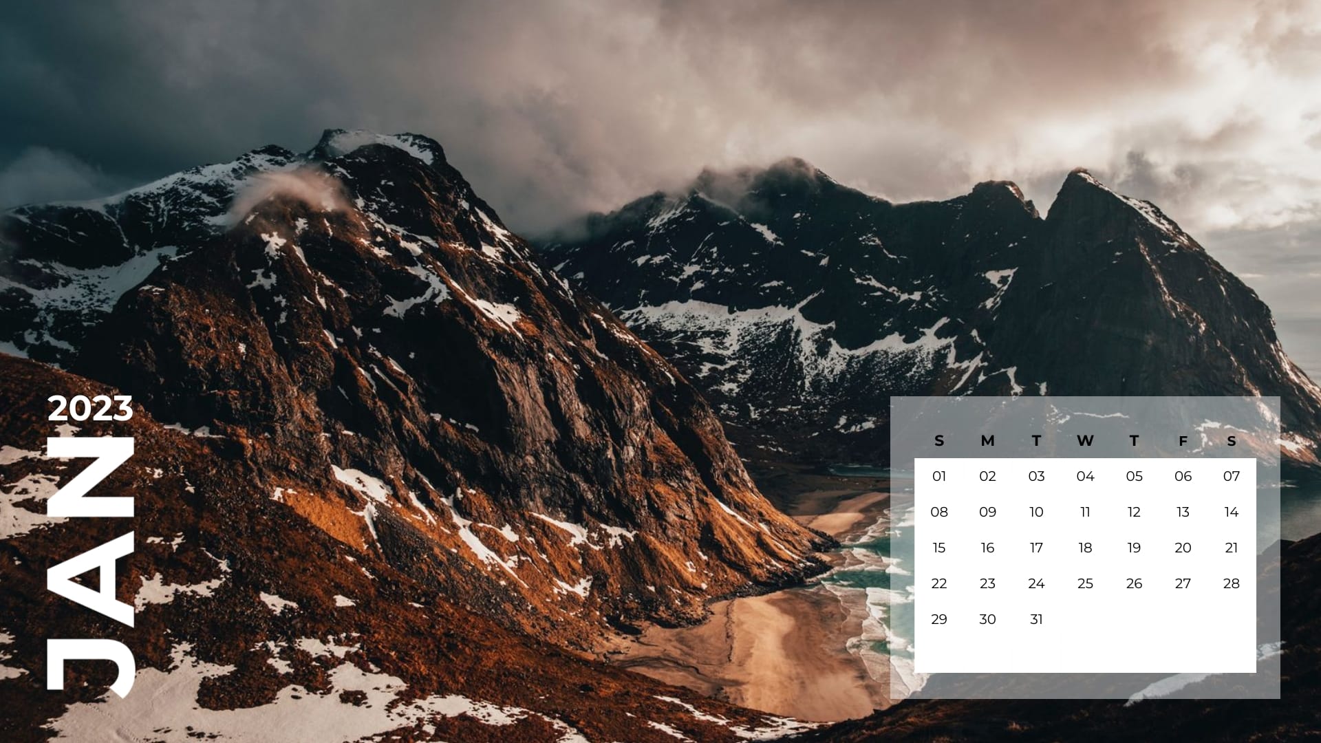 Minimalist Landscape - Calendar Template