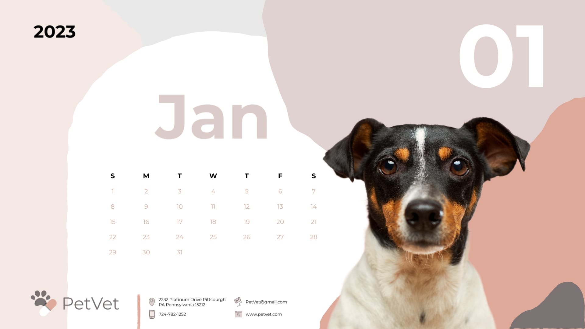 Veterinarian Firm Calendar Template