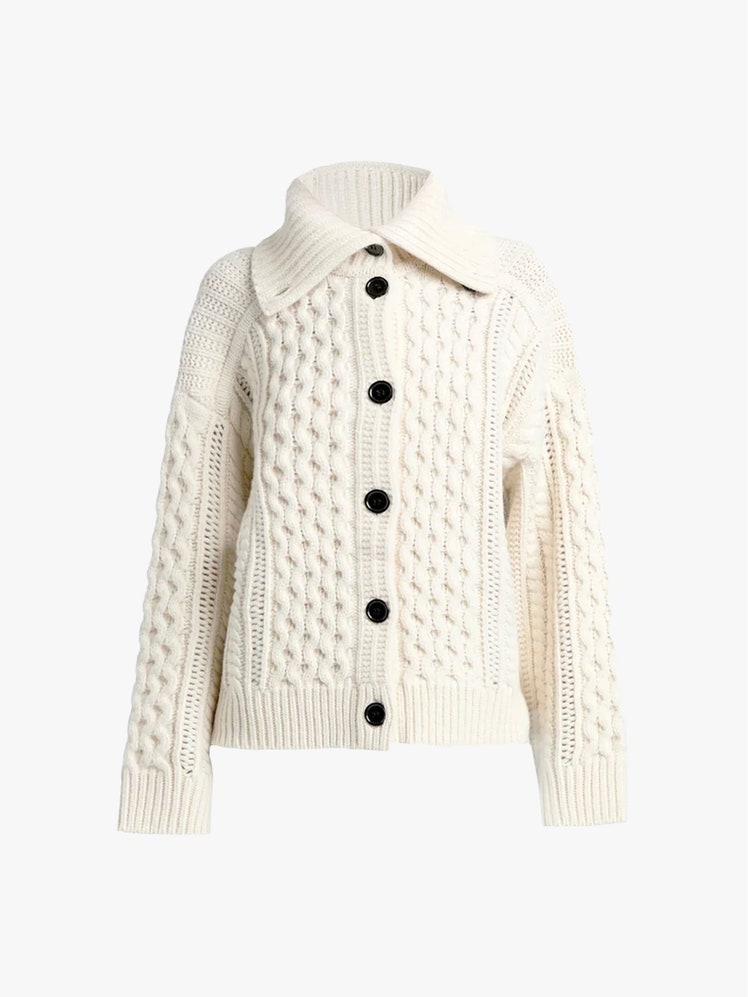 Image may contain Clothing Knitwear Sweater and Cardigan