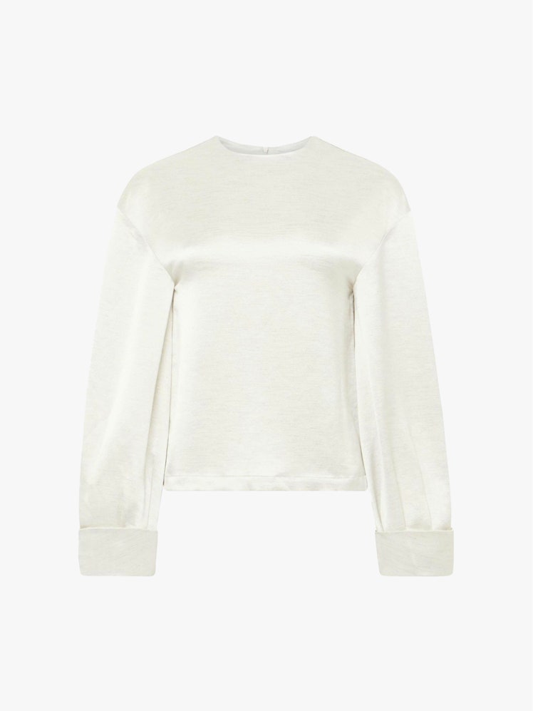 Image may contain Clothing Long Sleeve Sleeve Knitwear Sweater Sweatshirt and Blouse