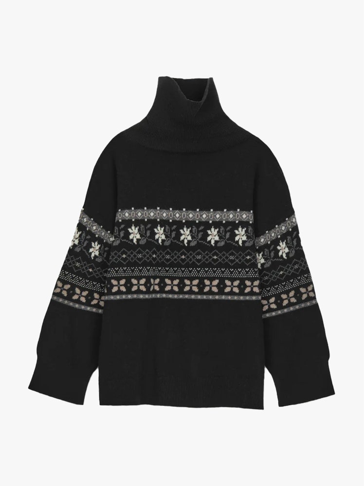 Image may contain Clothing Knitwear Sweater Coat and Sweatshirt