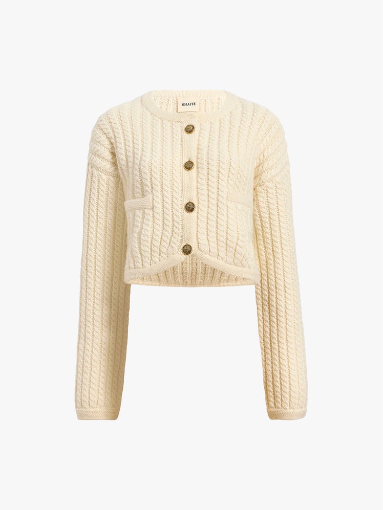 Image may contain Clothing Knitwear Sweater and Cardigan