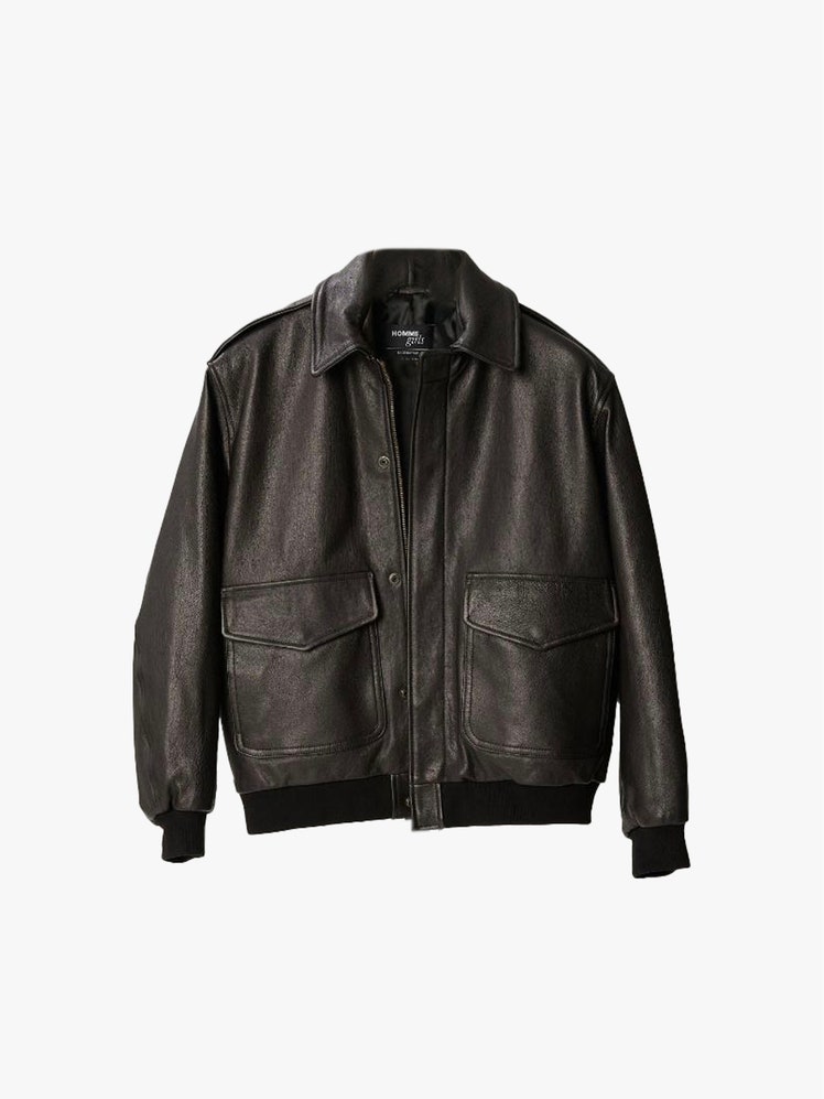 Image may contain Clothing Coat Jacket and Leather Jacket