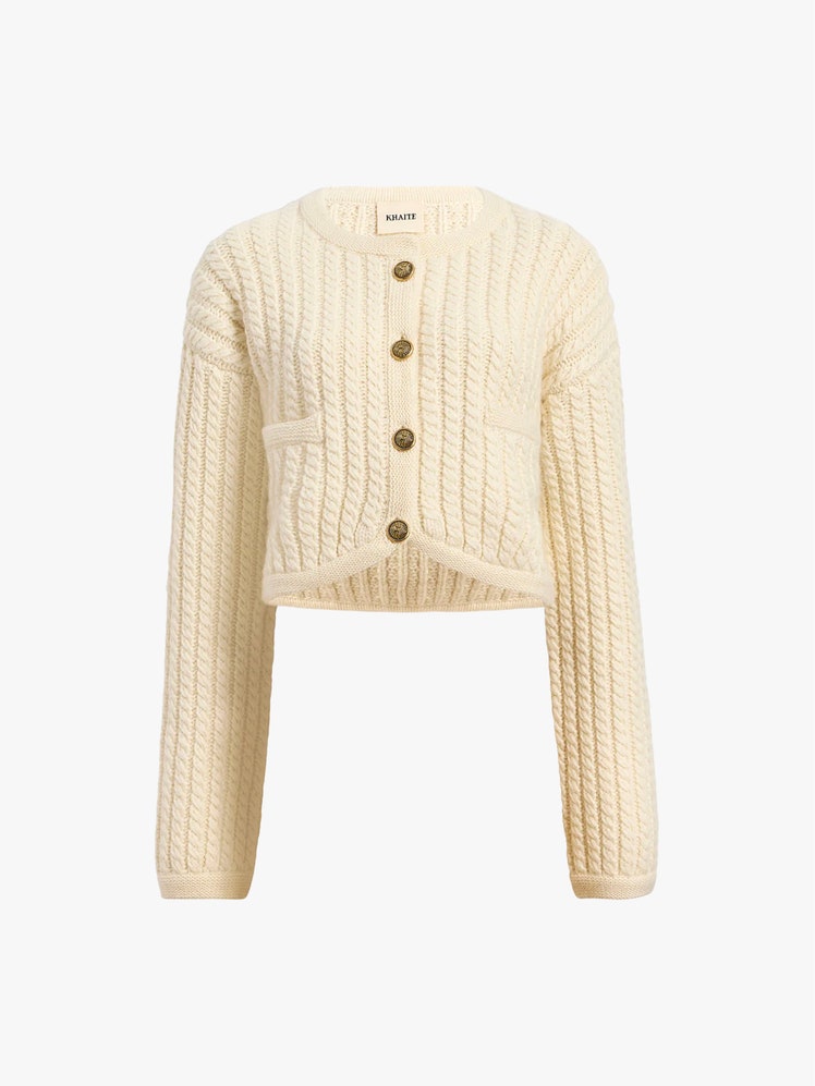 Image may contain Clothing Knitwear Sweater and Cardigan