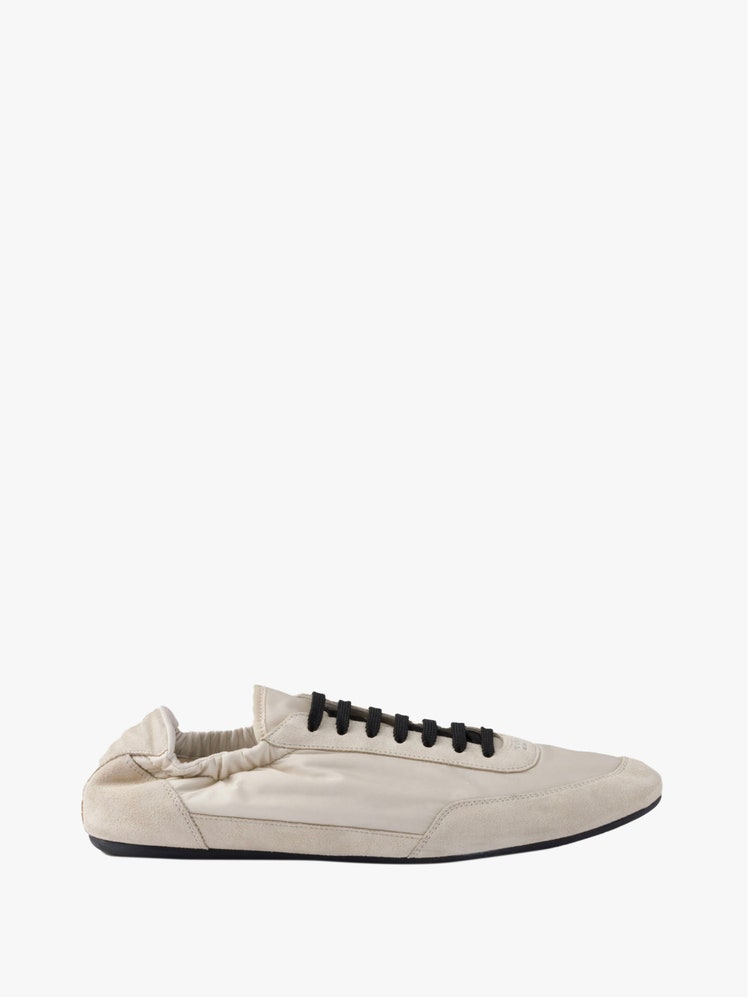 Image may contain Clothing Footwear Shoe Sneaker Suede and Canvas