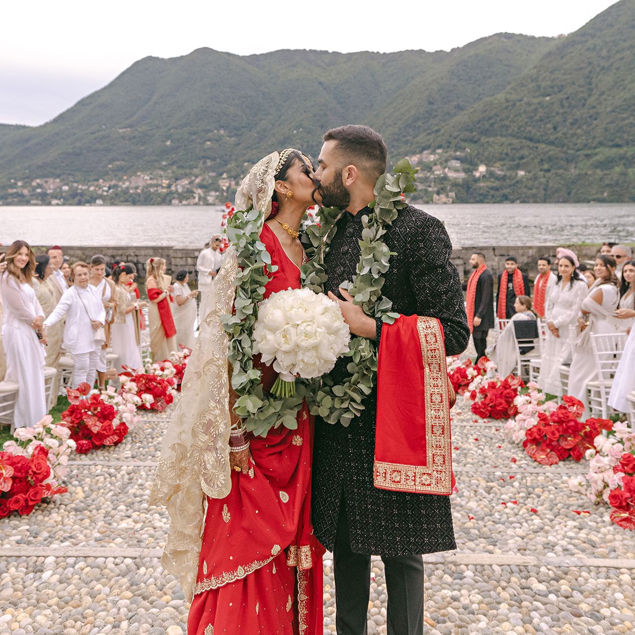 This couple walked down the aisle twice for their Muslim and Sikh wedding ceremonies in Italy