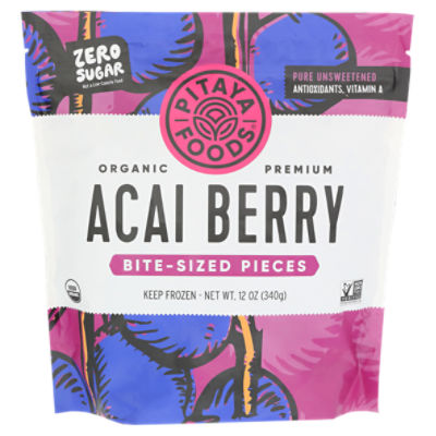 Pitaya Foods Zero Sugar Organic Premium Acai Berry Bite - Sized Pieces, 12 oz