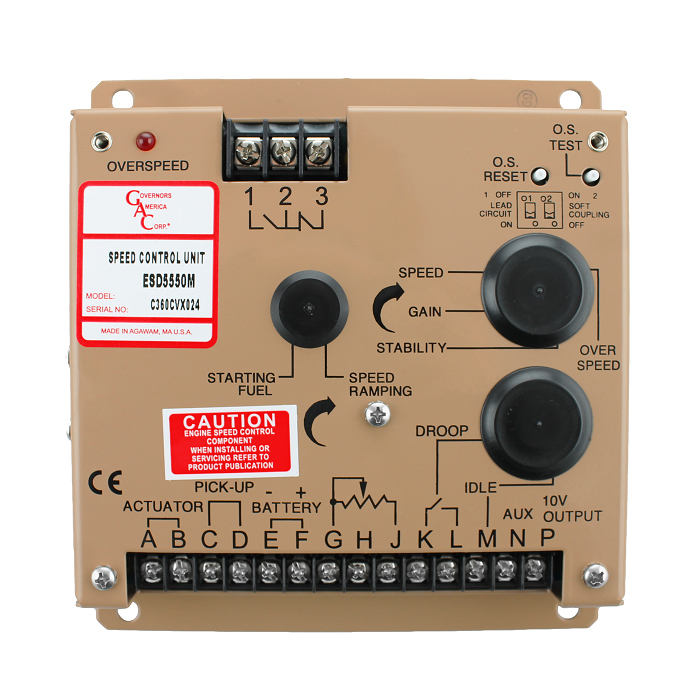 ESD5550/5570 Series Isochronous, Variable Speed, Droop Governors