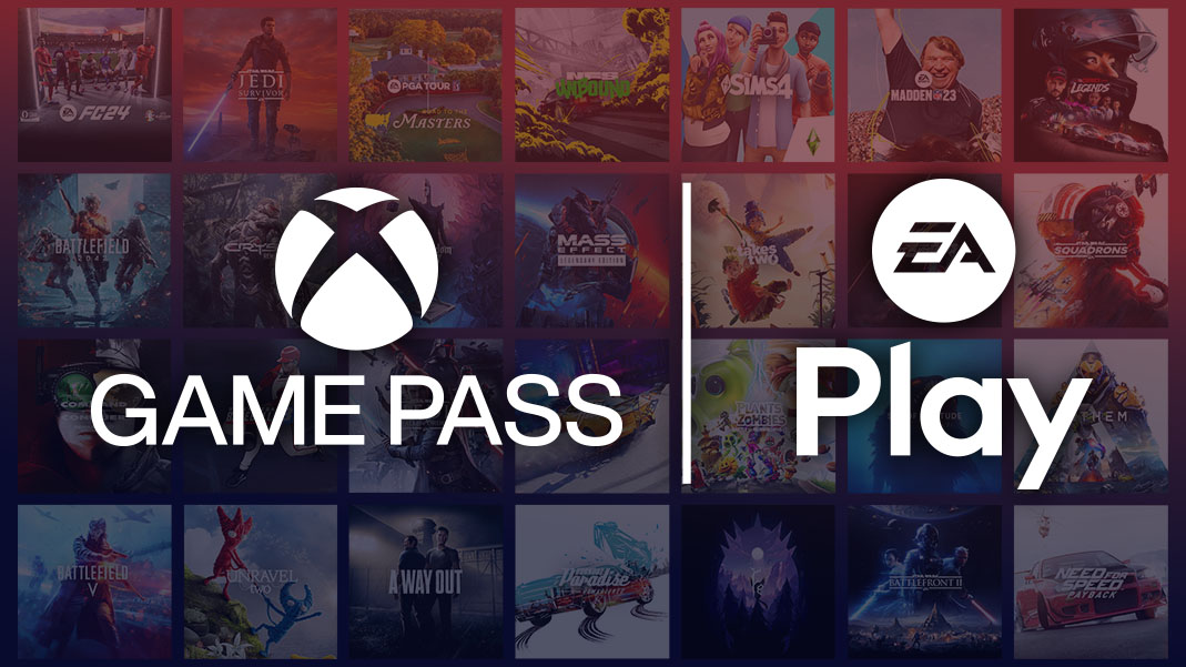 Xbox Game Pass ve EA Play logoları