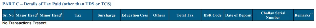 Form 26AS - tax paid