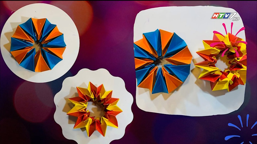 Gấp giấy Origami hình pháo hoa - Đài Truyền hình TP.HCM