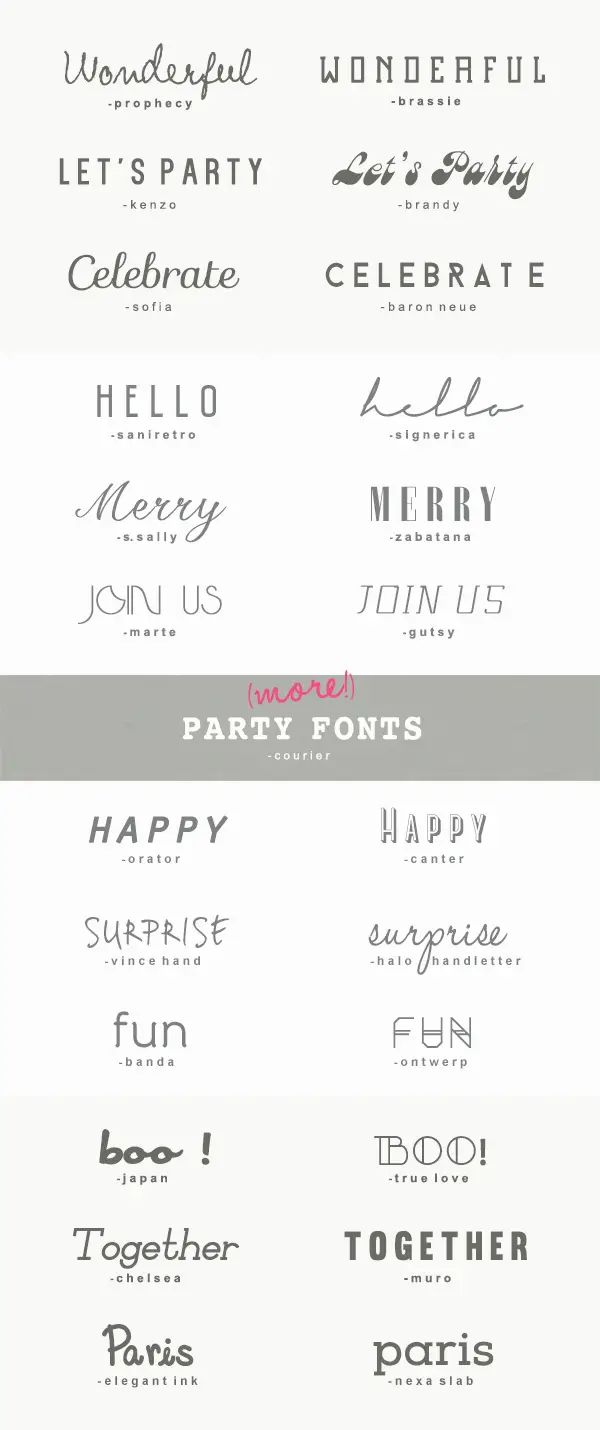 Word Party Font