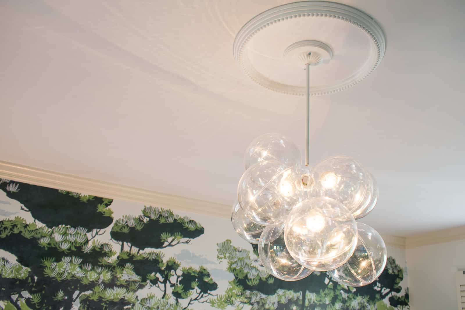 DIY bubble chandelier